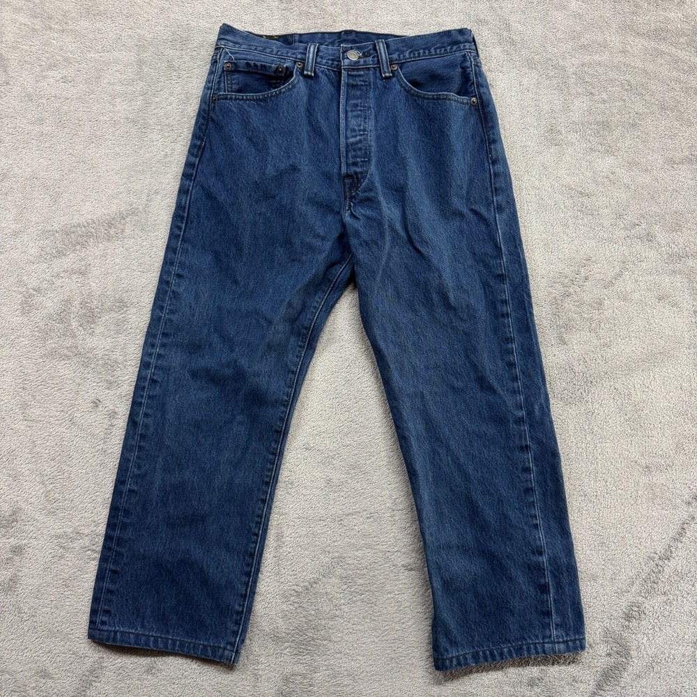 Levi's 501 Jeans Mens Measured 29x25 Blue White Oak Cone Denim READ DESC